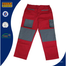 Серый красный 300 GSM хлопок дрель тяжелой работы Пант прочный мужской грузовой рабочей штаны